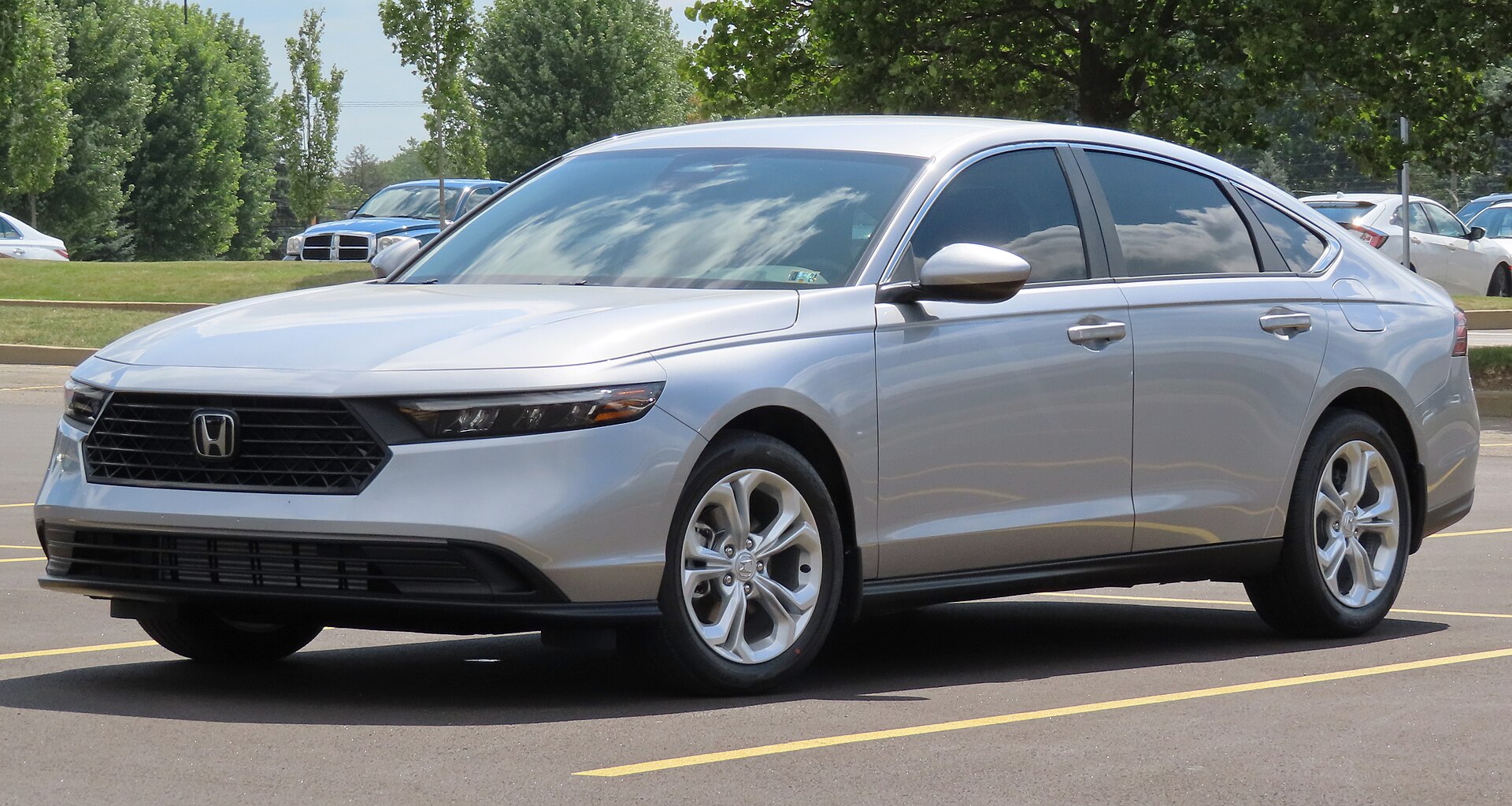 Official 2026 Honda Accord four-door sedan in a front three-quarter exterior view